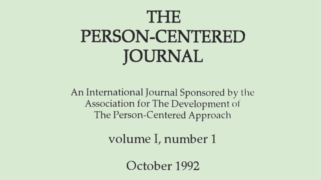 PCJ Volume 1 Number 1 Cover